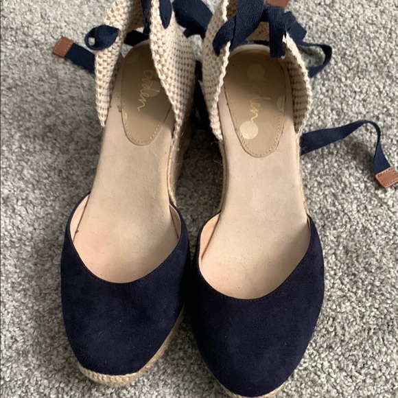 Boden navy espadrilles size 6.5 - Picture 1 of 9